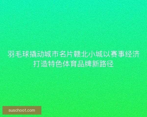 羽毛球撬动城市名片赣北小城以赛事经济打造特色体育品牌新路径 羽毛球撬动城市名片赣北小城以赛事经济打造特色体育品牌新路径